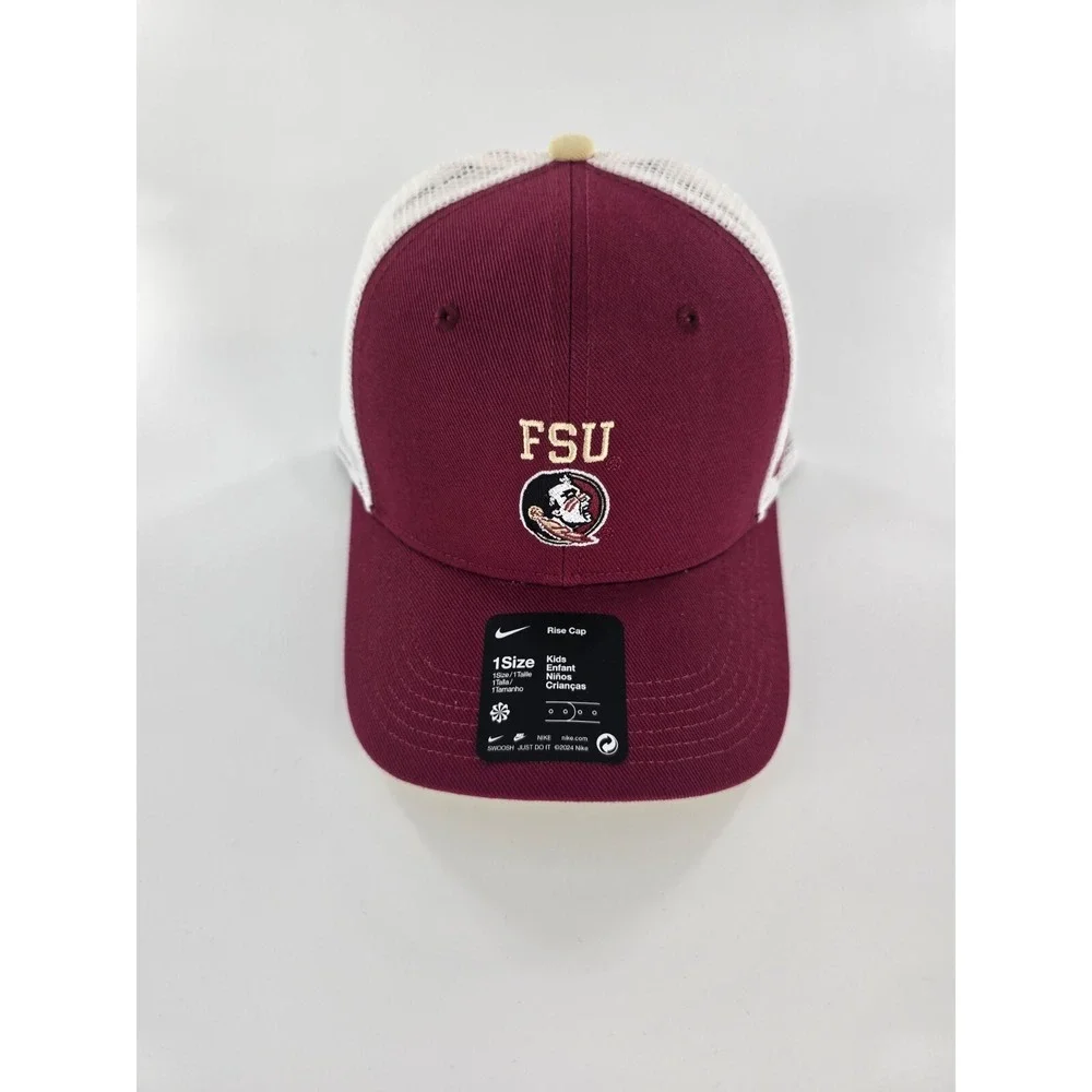 Nike Florida State FSU Rise Cap Youth One‎ Size Crimson Team Issued New